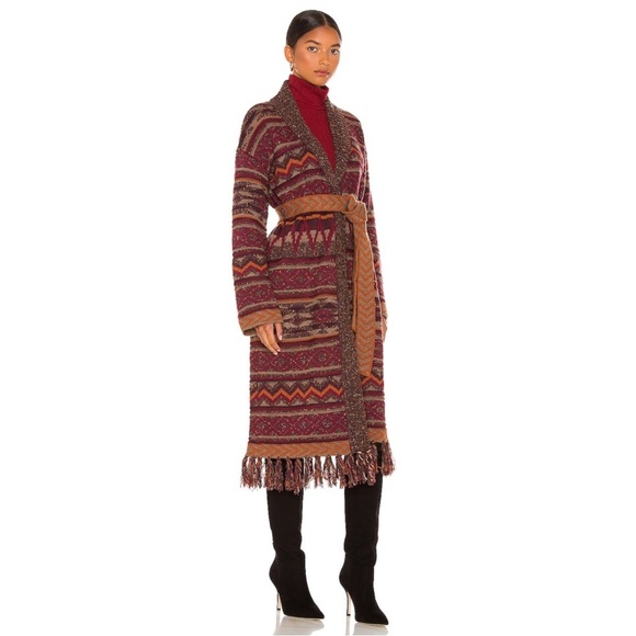 $378 HOUSE of HARLOW x REVOLVE NAVAJO SWEATER RALPH LAUREN BLANKET DUSTER BOHO - Picture 6 of 7